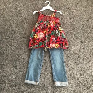 Osh Kosh Top & Cropped Jeans